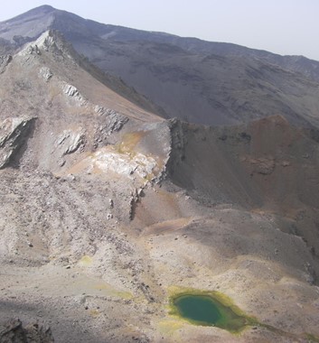 Pico Juego de Bolos and Puntal del Caldera from Alcazaba, Sierra Nevada Trek