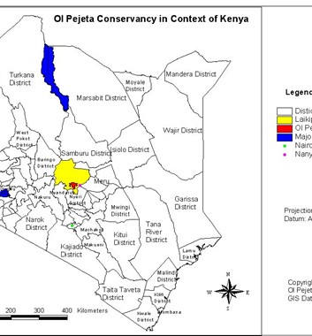 Ol Pejeta Location Map - Kenya