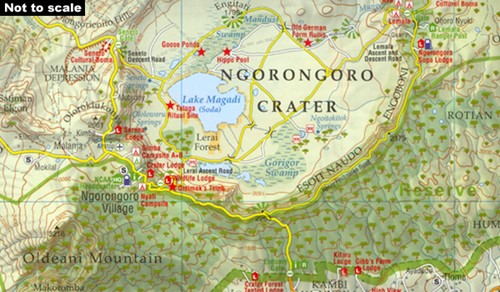 ngorongoro crater map