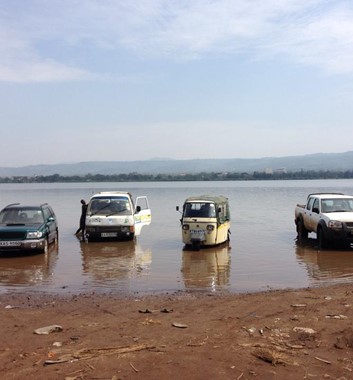 Kenya Medical Camp - Car wash in Lake Victoria