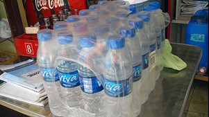 Plastic bottles of water on trek in Nepal.jpg