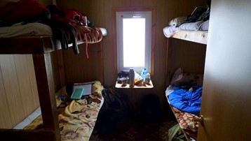 Inside hut on Mount Elbrus at 3900 metres.jpg