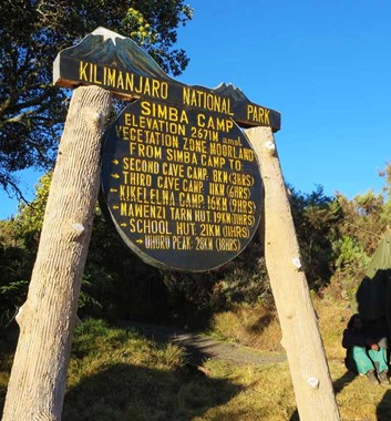 Simba Camp is at 2670 metres and is the first camp reached on the Rongai route trek up Kilimanjaro.