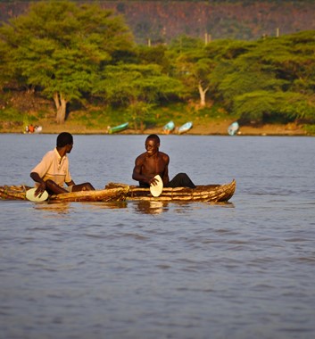 Kenya Safari - Lake Naivasha Fishermen