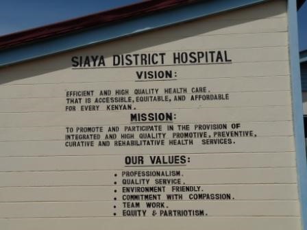 Siaya District Hospital vision