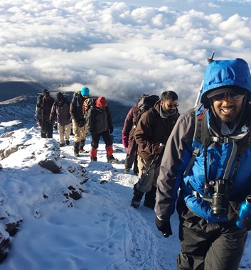 Trekking high above the clouds on Kilimanjaro