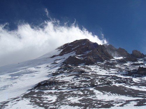 Wind over top of Aconcagua