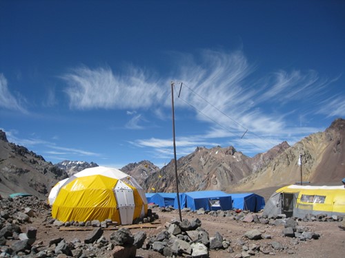 Plaza de Mulas base camp on Aconcagua