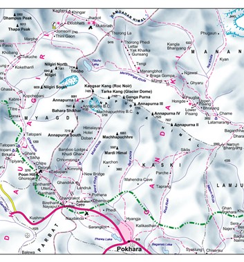 Annapurna trekking map