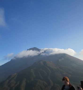 Mount Meru the view from Little Meru to summit