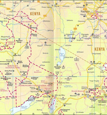 map of tanzania kenya border area