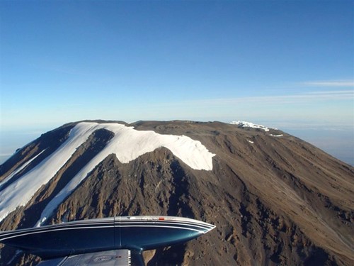 summit of kilimanjaro from plane