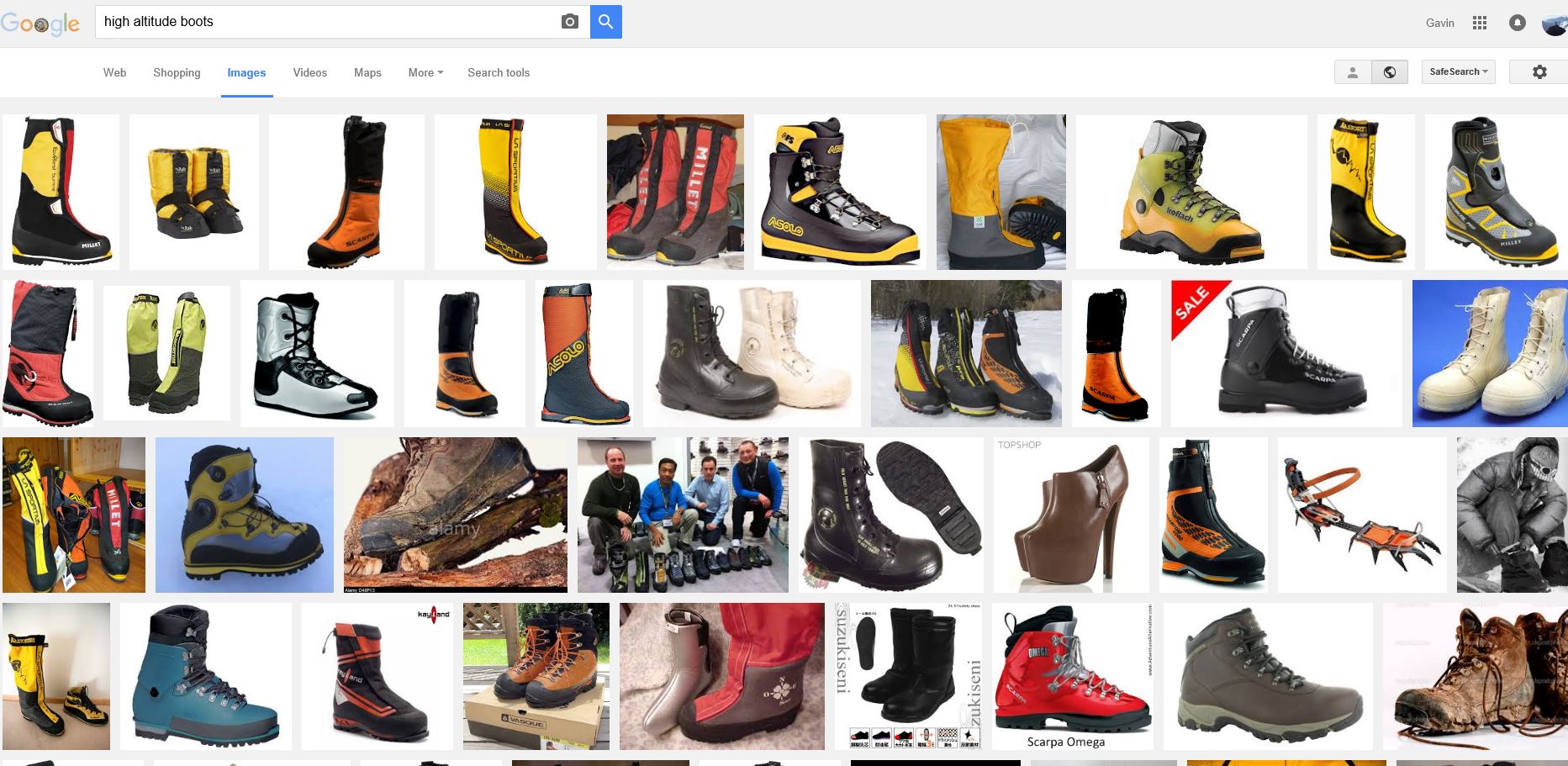 Choosing high altitude boots 