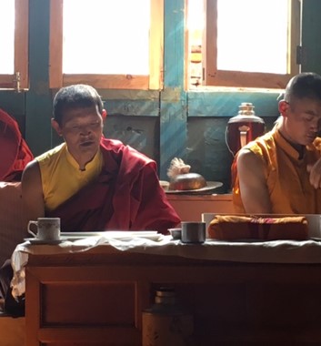 Monks in the Himalayan Monastery
