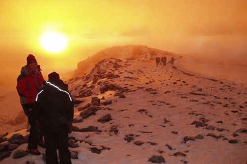 kilimanjaro dawn on the summit