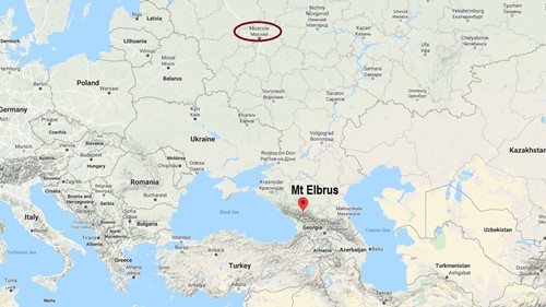 Where is Mt Elbrus map