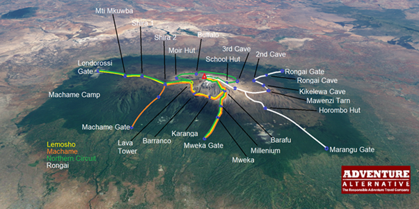 Kilimanjaro Route Options