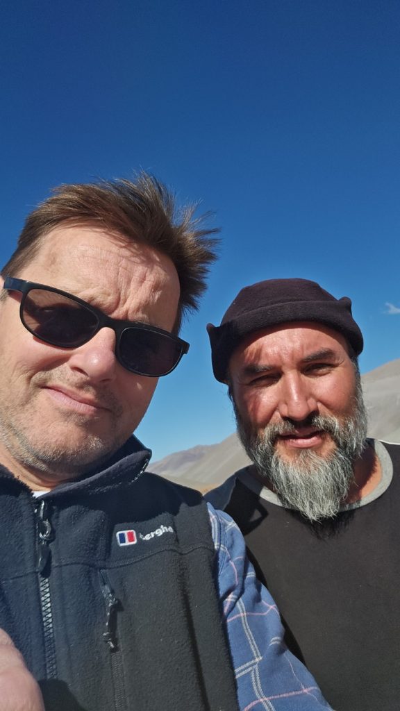 Gavin and Guillermo, leading the World's highest marathon in Chile